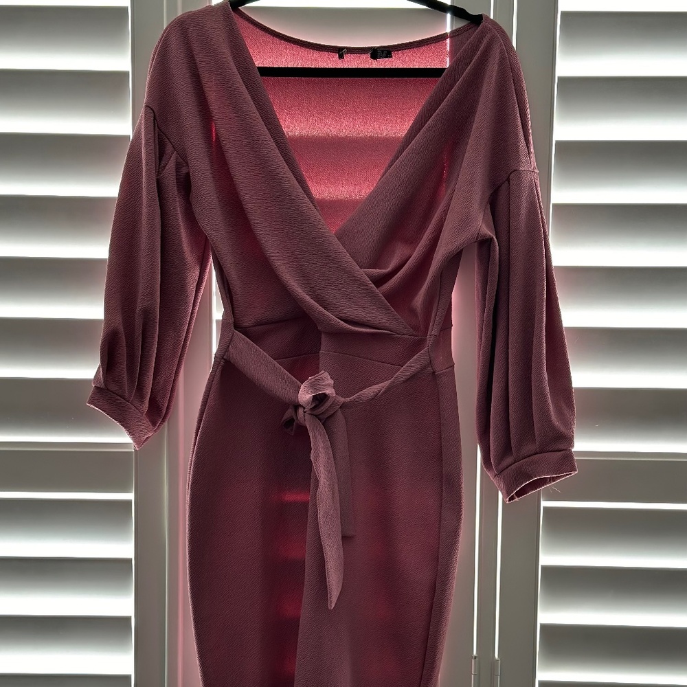 Light pink knee length dress
